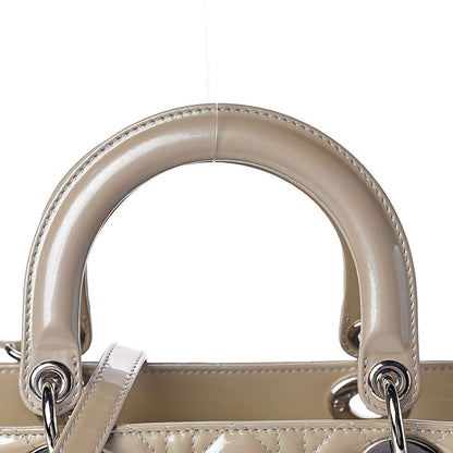Christian Dior Patent Cannage Large Lady Dior Beige 13 of 16