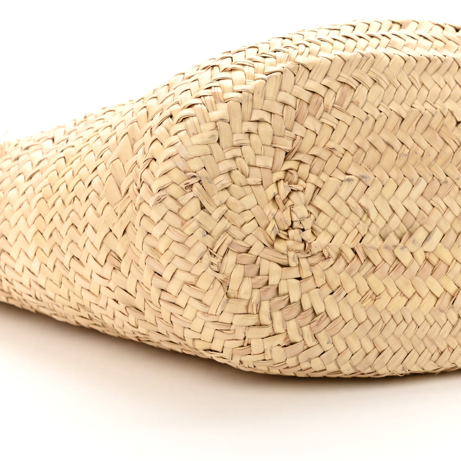 Celine Raffia Calfskin Triomphe Medium Panier Tan 8 of 16