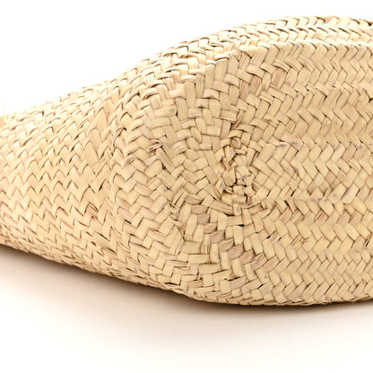 Celine Raffia Calfskin Triomphe Medium Panier Tan 8 of 16