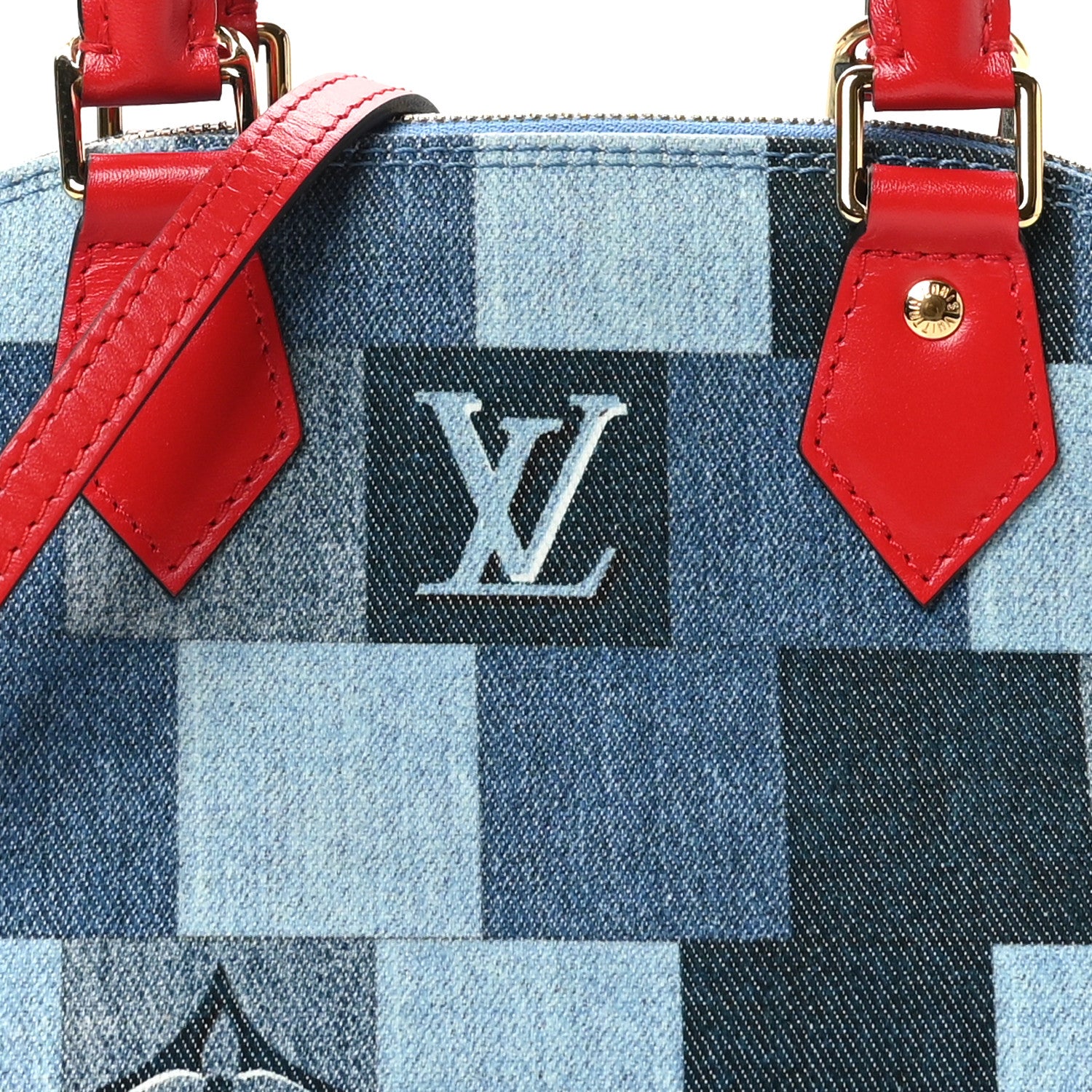 Louis Vuitton Denim Damier Monogram Patchwork Alma BB 7 of 9