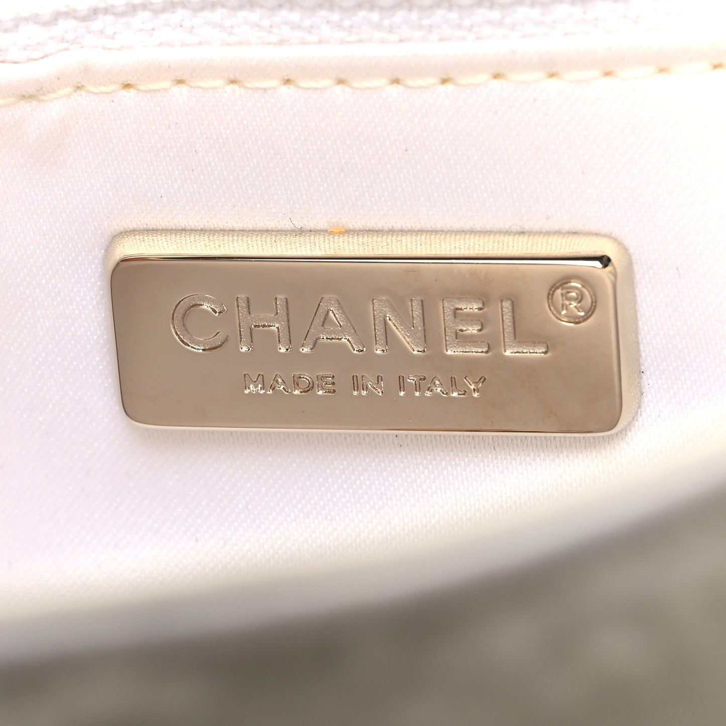 Sequin Mini Rectangular Flap White