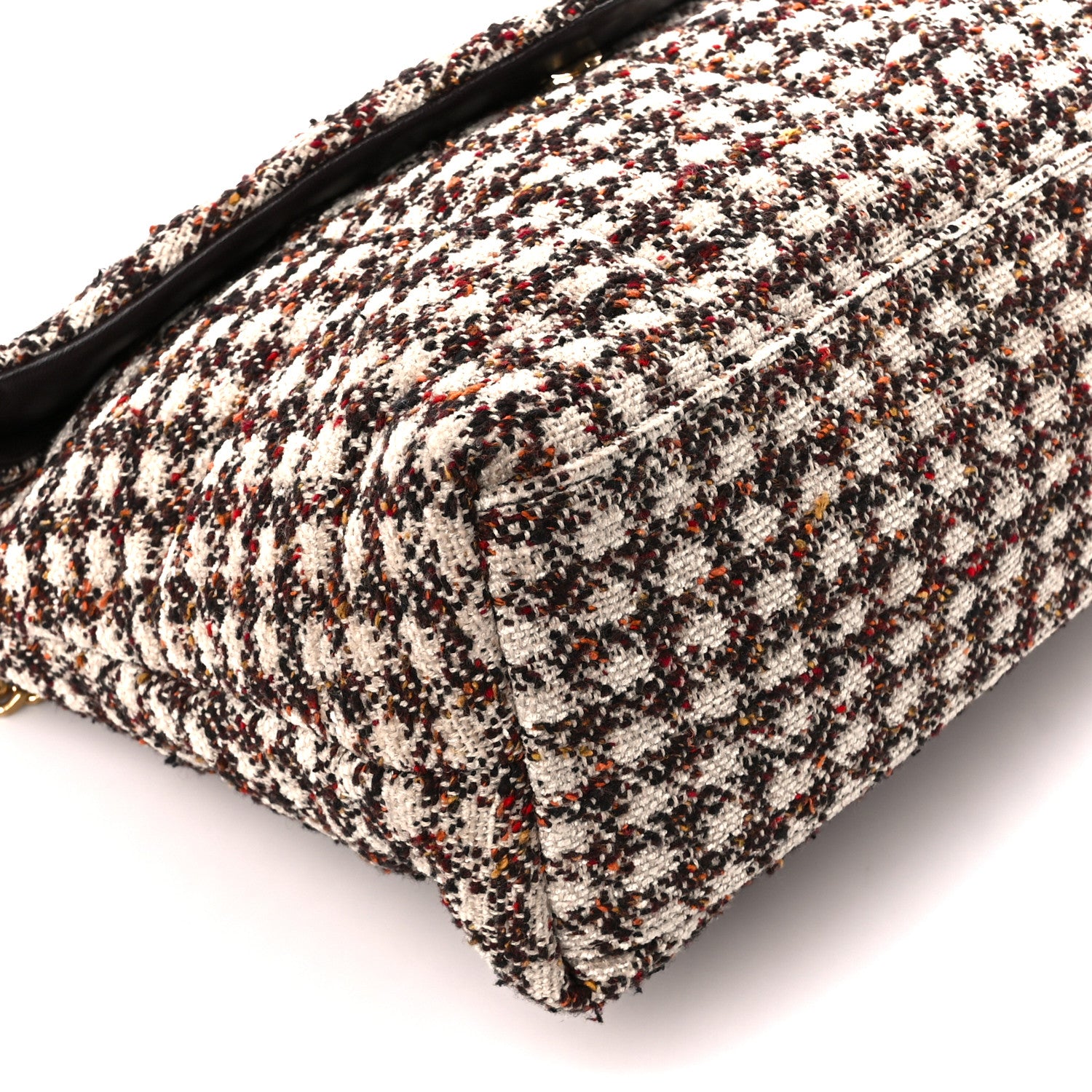 Saint Laurent Tweed Matelasse Medium Loulou Monogram Chain Satchel Beige Multicolor 10 of 11