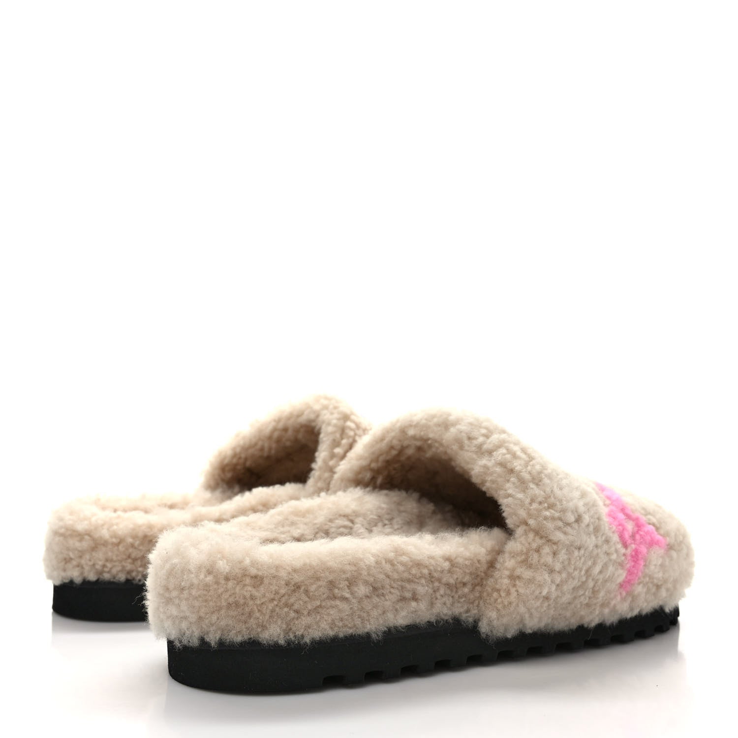 Louis Vuitton Shearling Paseo Flat Comfort Mule 37 Beige 4 of 7
