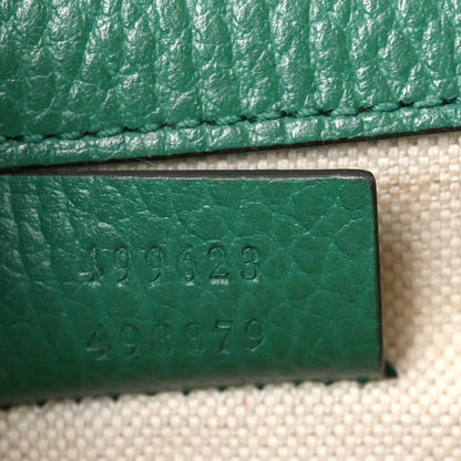 Gucci Dollar Calfskin Enamel Small Dionysus Shoulder Bag Emerald Electric Blue 7 of 11