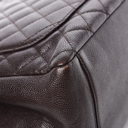 Chanel Caviar Quilted Grand Shopping Tote GST Dark Brown 14 of 19