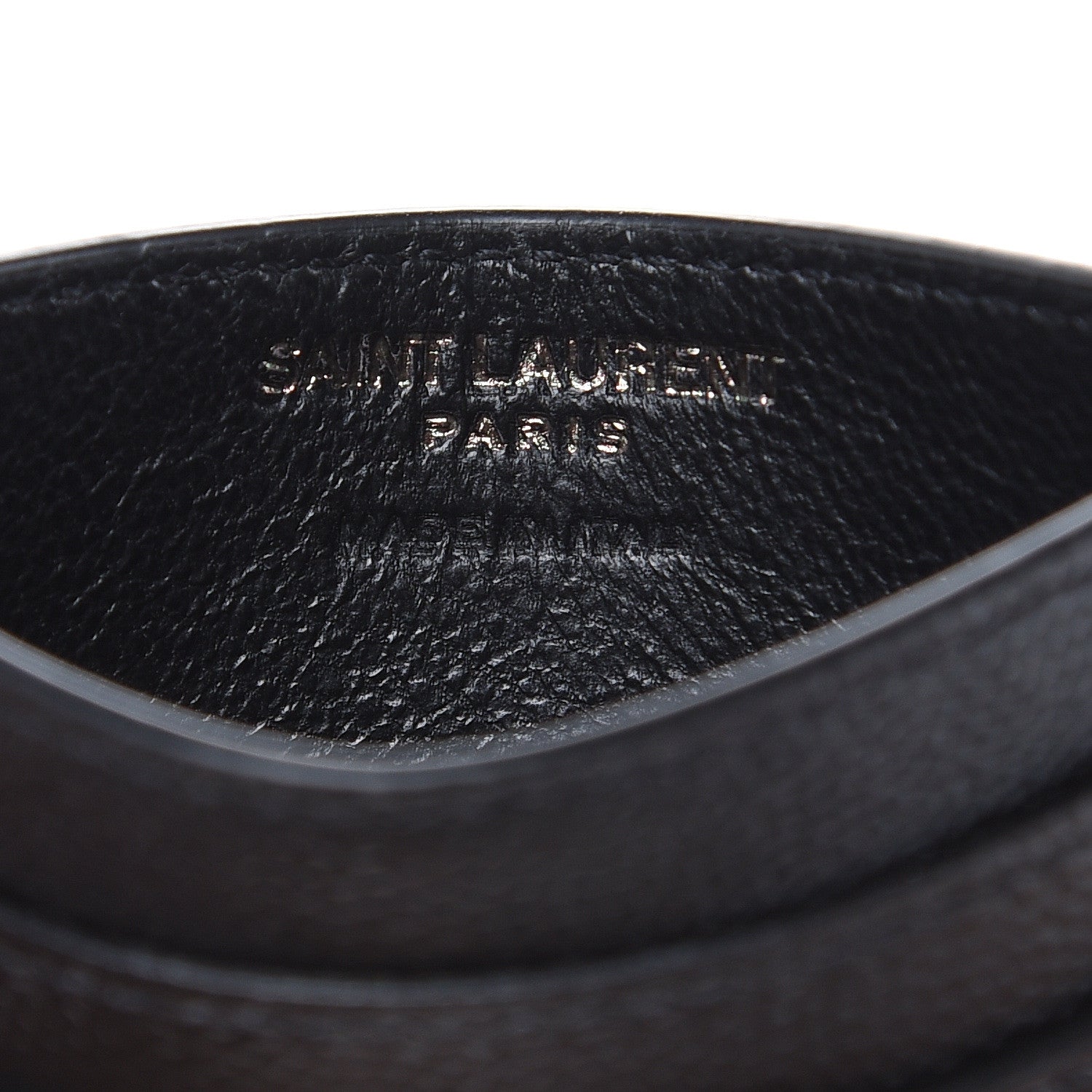 Saint Laurent Grain De Poudre Geo Print Monogram Credit Card Case Black White 5 of 7