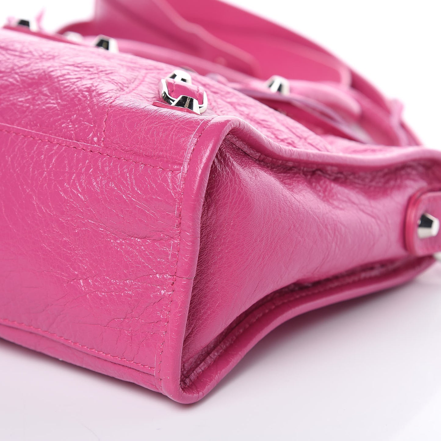 Agneau Classic Silver Hardware S City Rose Flamingo