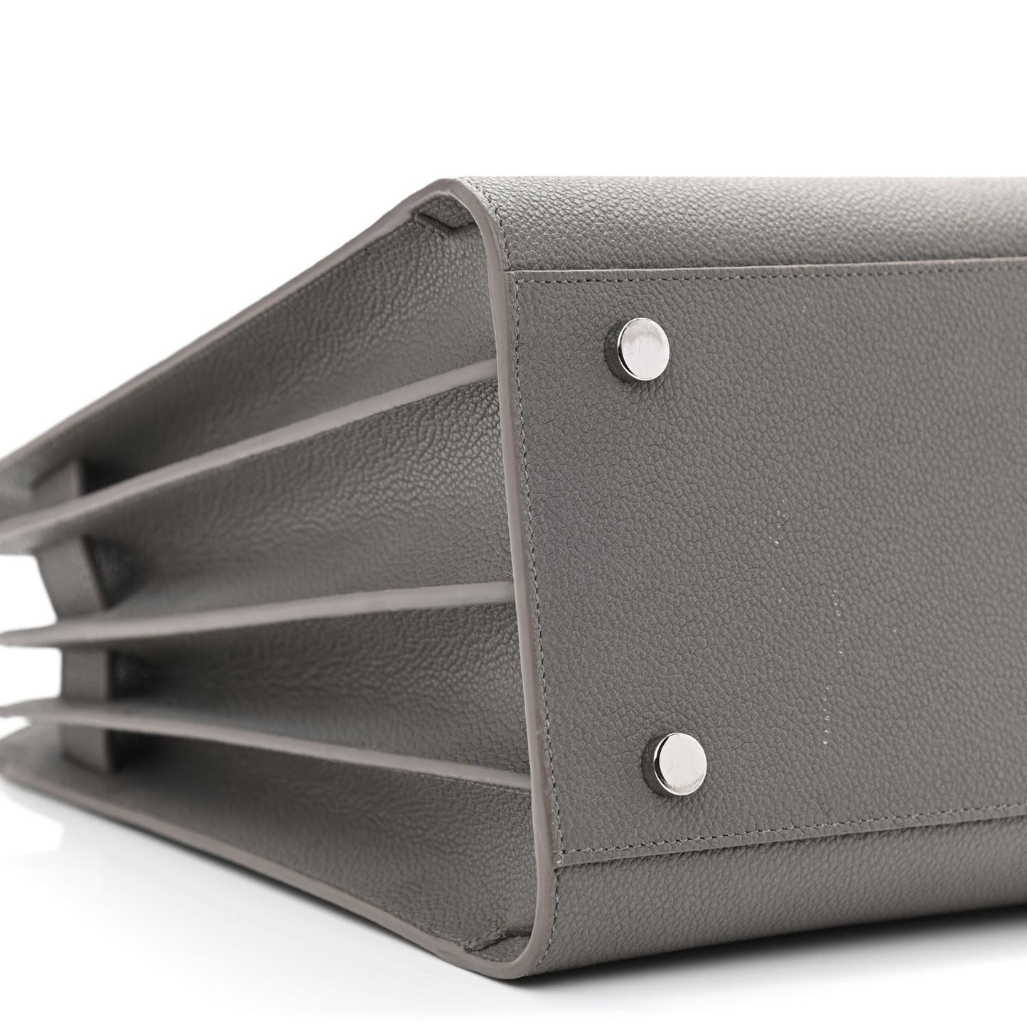 Grained Calfskin Small Sac De Jour Fog