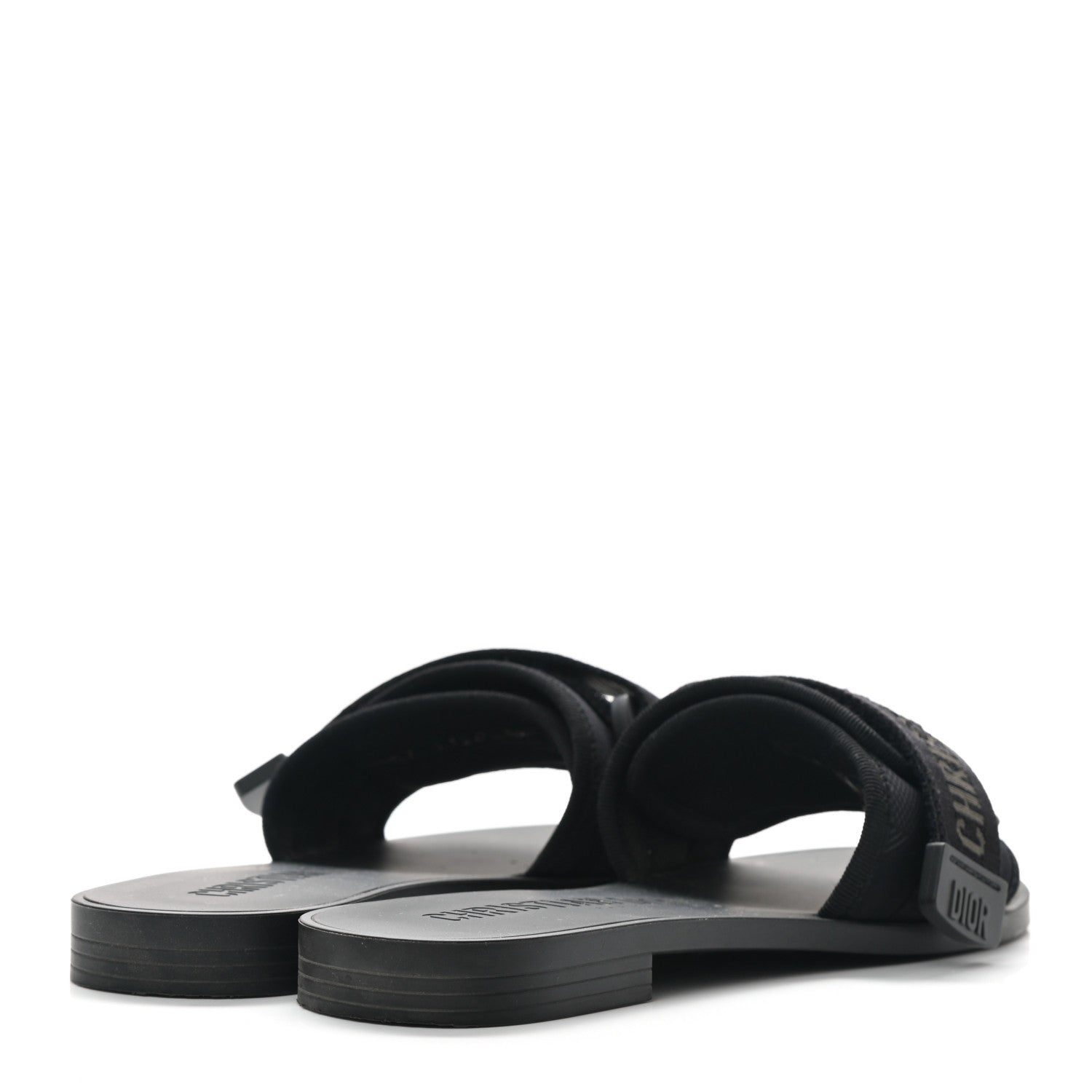 Christian Dior Technical Stretch Fabric Camouflage Dio(r)evolution Slide Sandals 37 Black Military 4 of 8