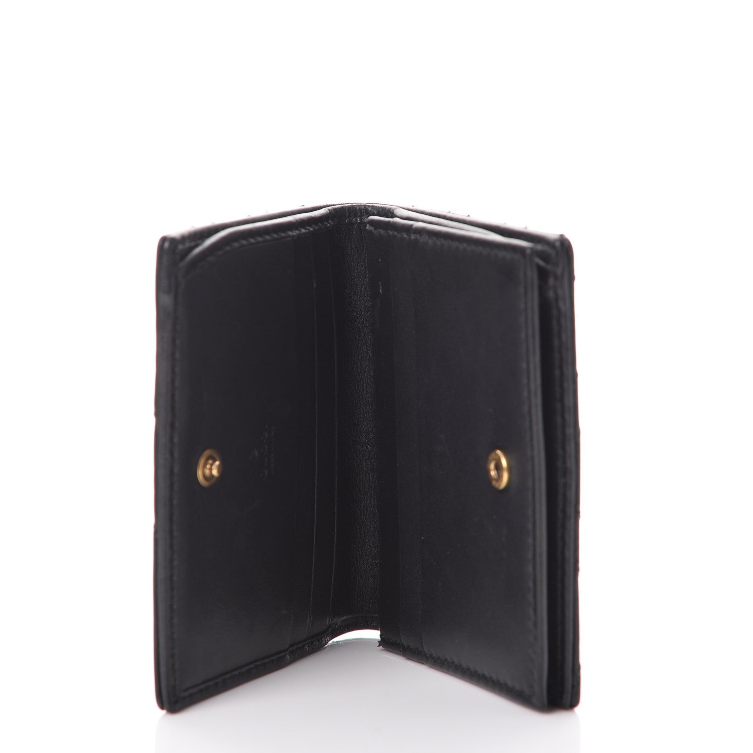 Gucci Calfskin Matelasse GG Marmont Card Case Black 5 of 10