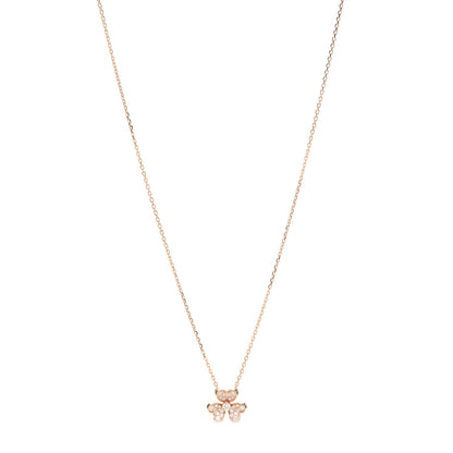 Van Cleef & Arpels 18K Rose Gold Diamond Mini Frivole Pendant Necklace 1 of 6