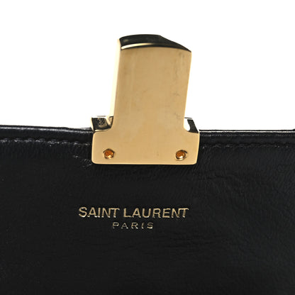 Saint Laurent Lambskin Chevron Quilted Mini High School Satchel Black 6 of 11