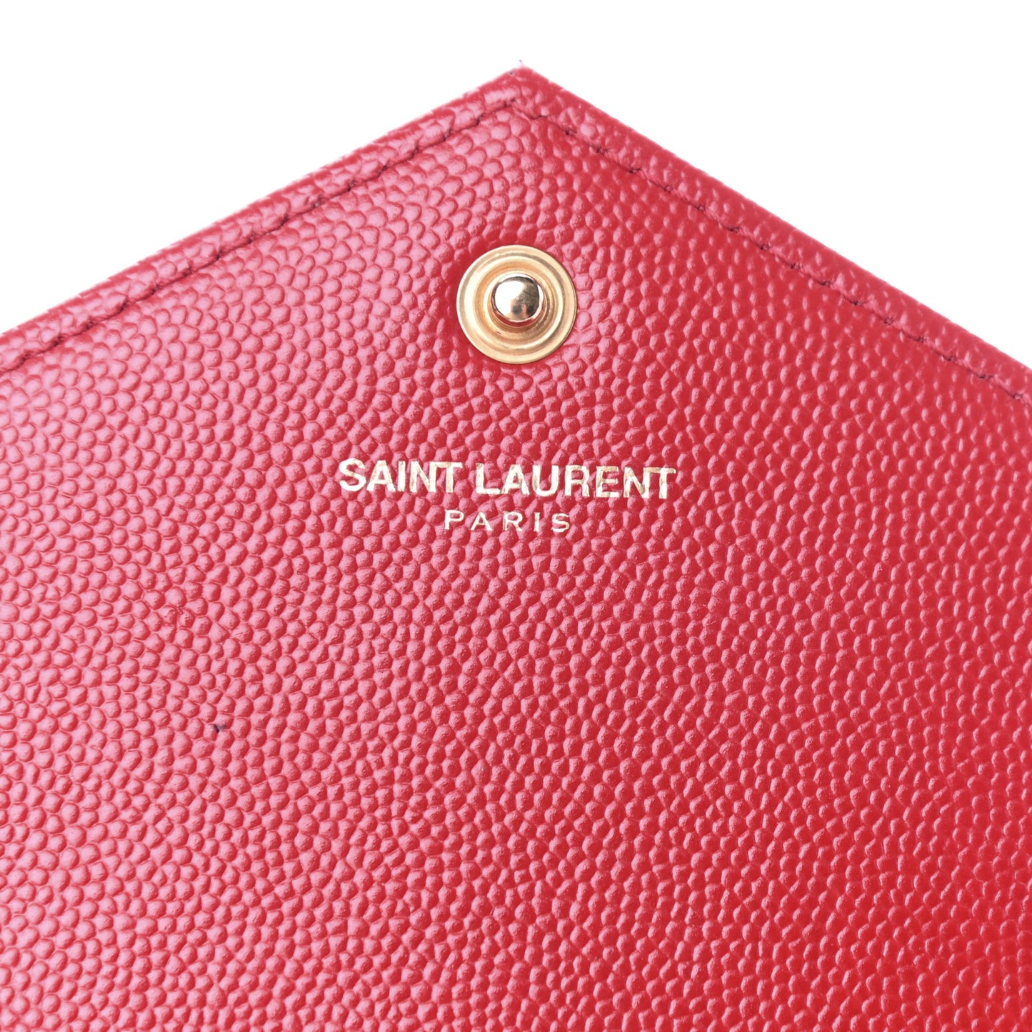 Grain De Poudre Matelasse Chevron Monogram Chain Wallet New Red
