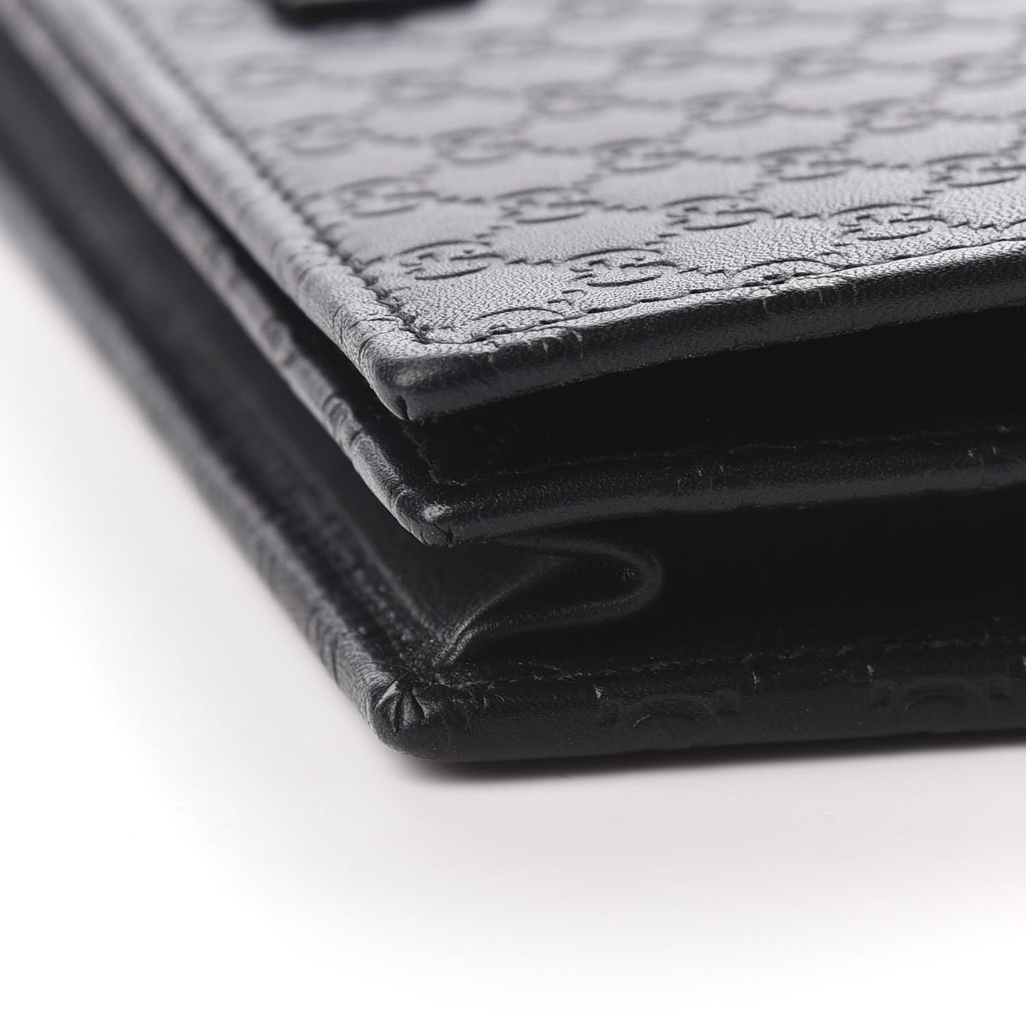 Microguccissima Crossbody Wallet Black