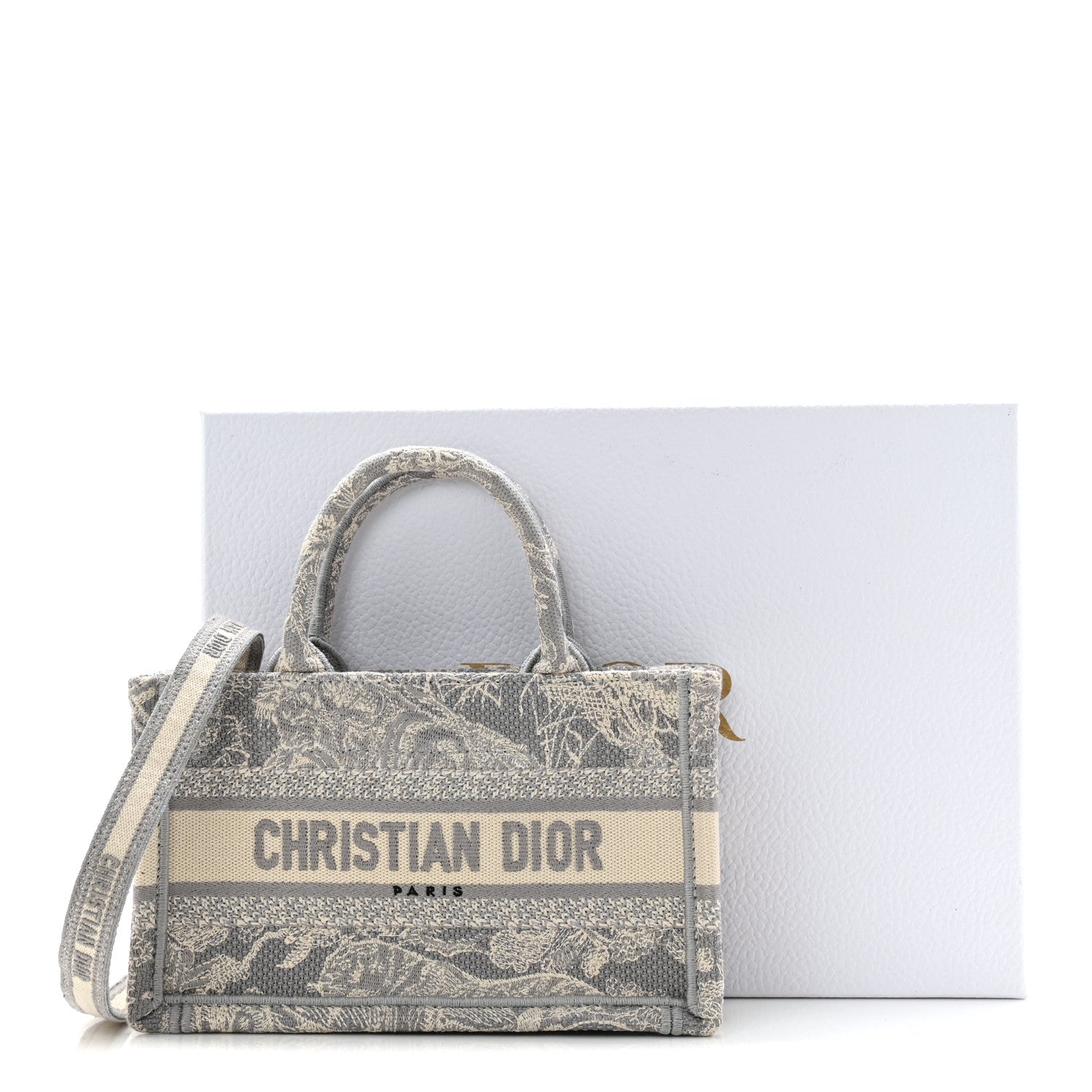 Christian Dior Canvas Embroidered Toile De Jouy Reverse Mini Book