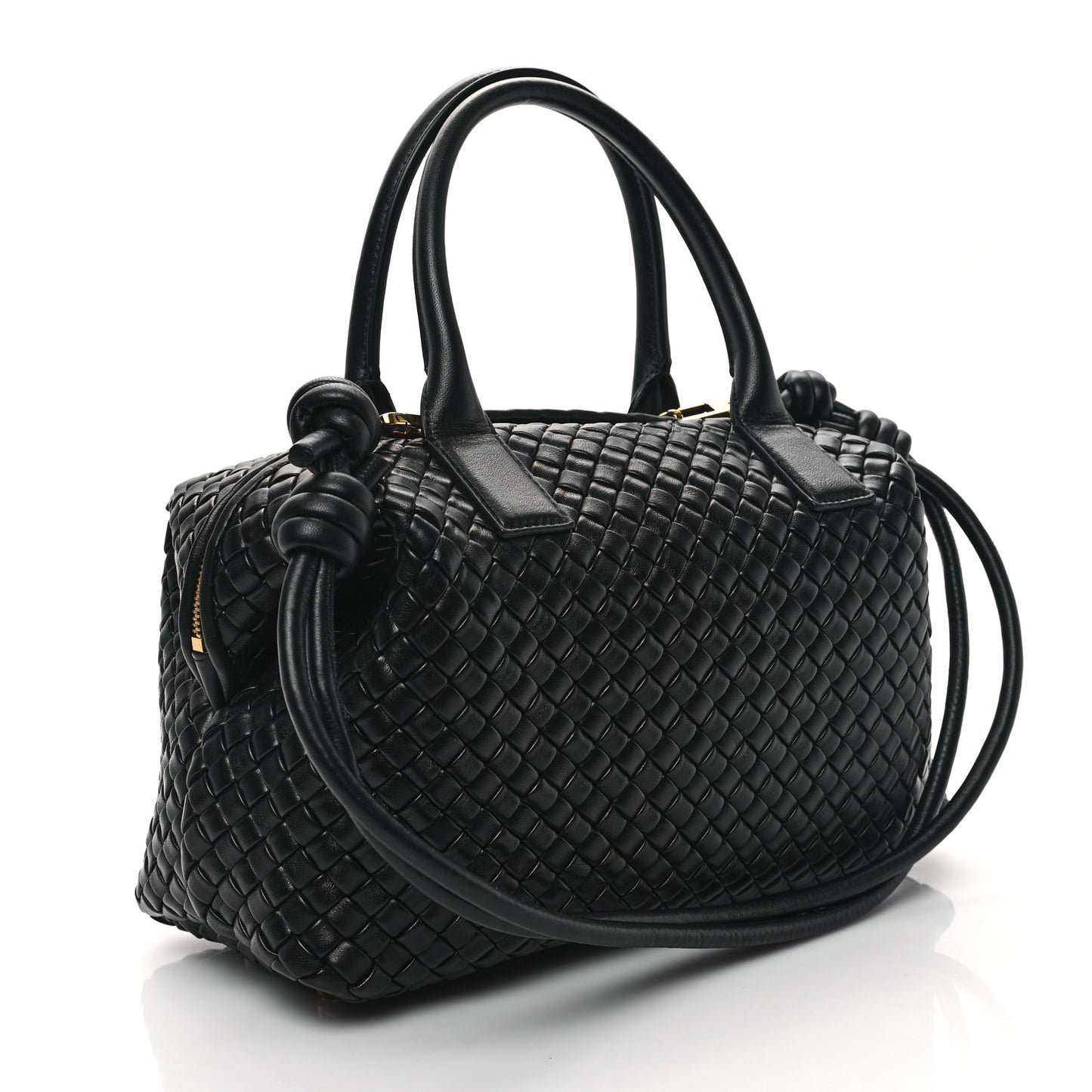 Nappa Intrecciato Medium Bauletto Black