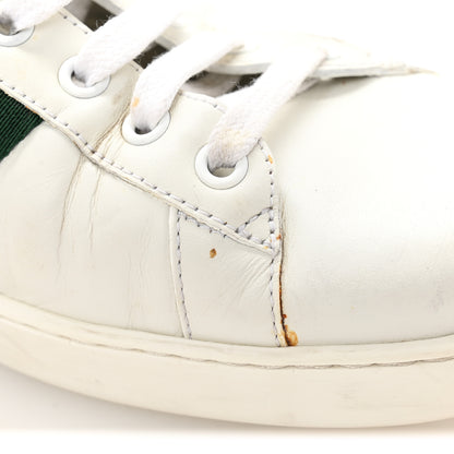 Gucci Calfskin Crocodile Web Mens Ace Sneakers 9 White Green 11 of 11