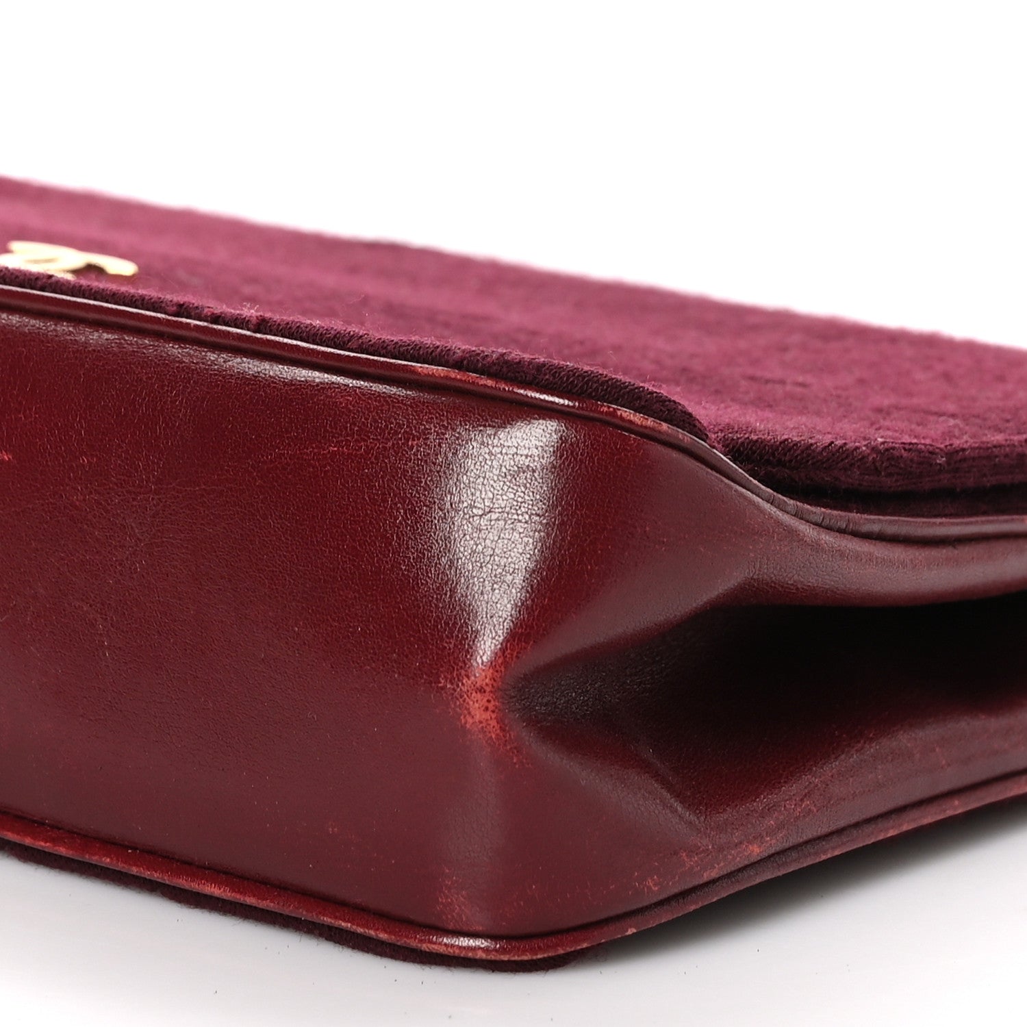 Chanel Lambskin Jersey Quilted Single Flap Burgundy 10 of 12