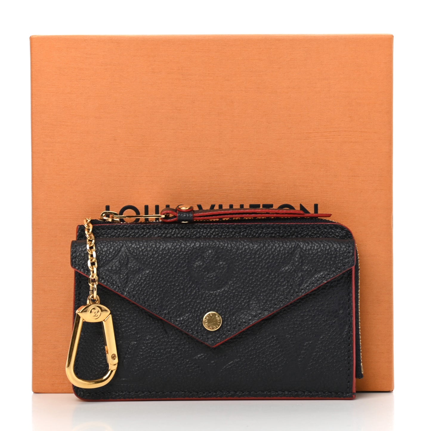 Empreinte Recto Verso Card Holder Marine Rouge