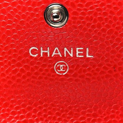 Chanel Caviar Quilted Flap Card Holder Red 6 of 12