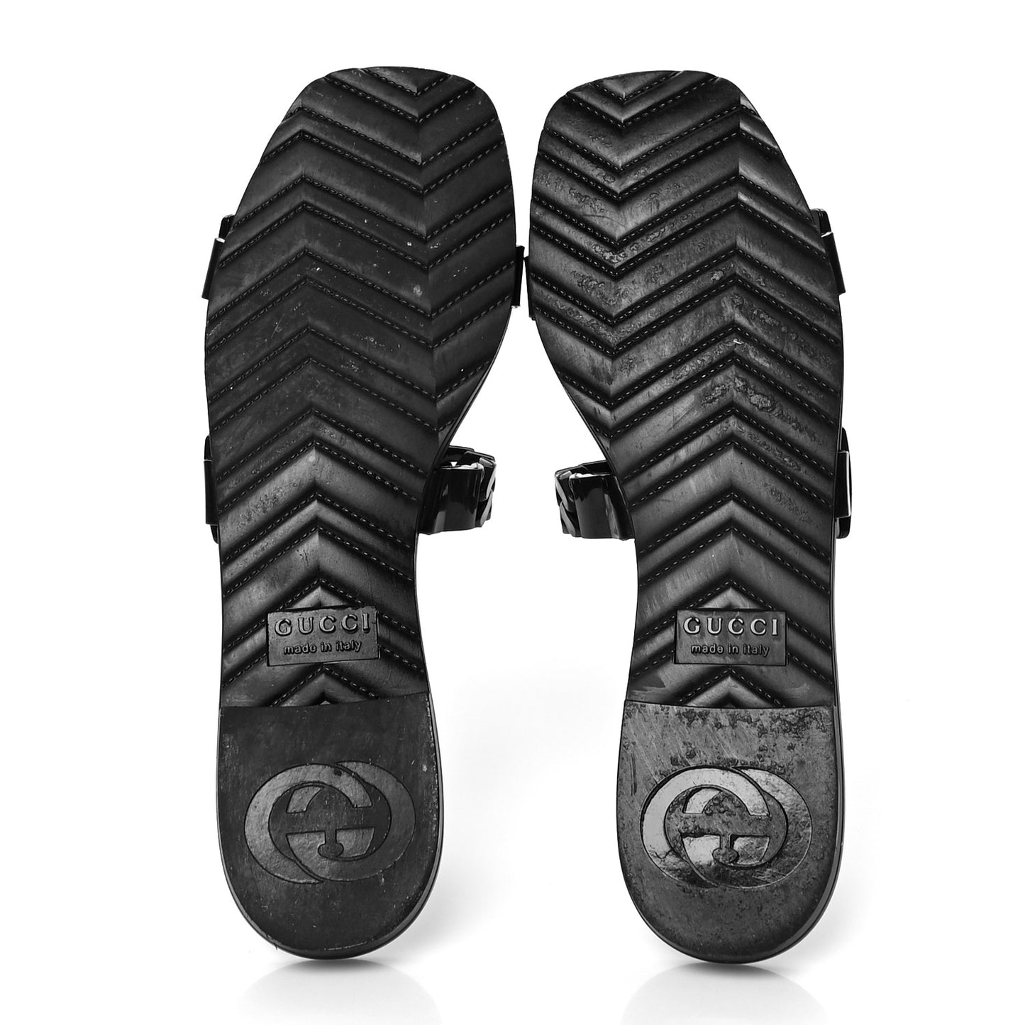 Rubber Womens Slide Sandals 38 Black