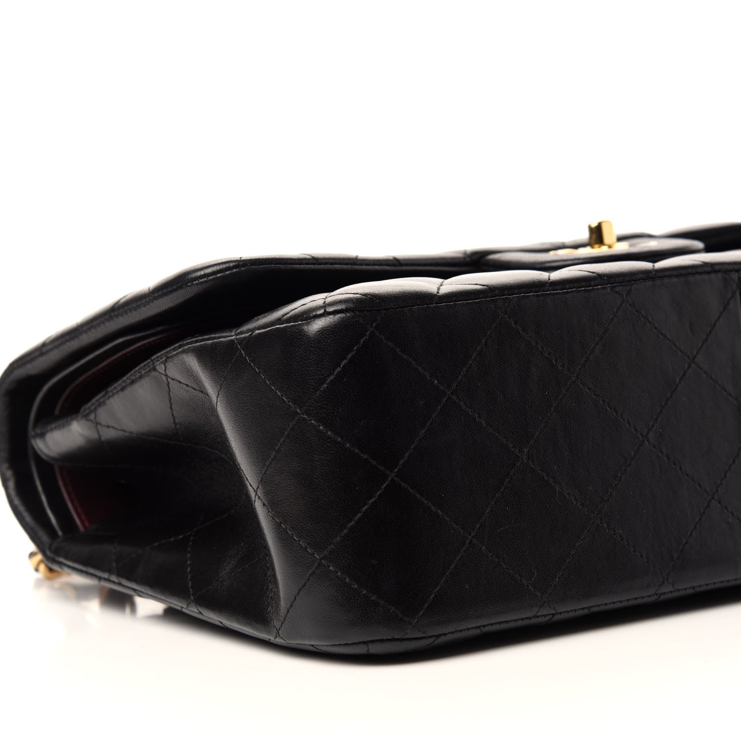 Chanel Lambskin Quilted Jumbo Double Flap Black 7 of 17
