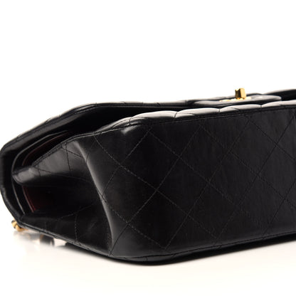 Chanel Lambskin Quilted Jumbo Double Flap Black 7 of 17
