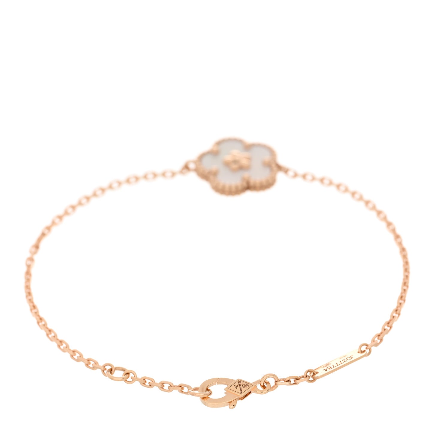 18K Rose Gold Mother of Pearl Lucky Spring Plum Blossom Bracelet