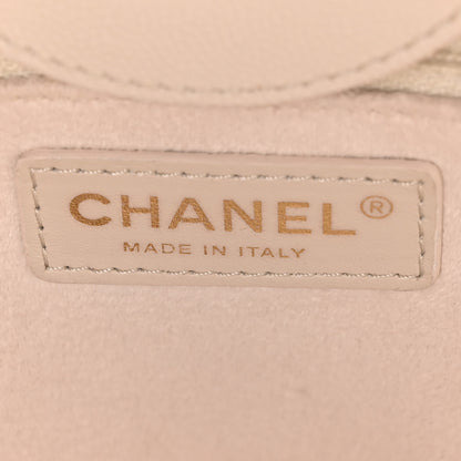 Chanel Caviar Small Studded Deauville Tote Ivory 6 of 10