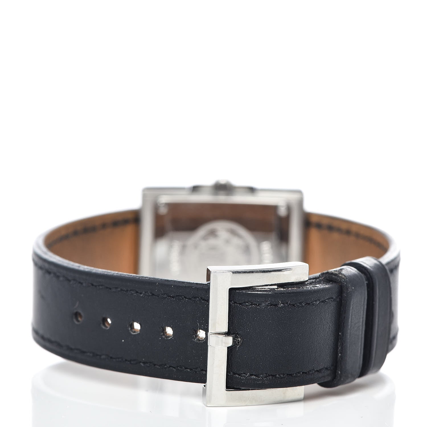 Hermes Stainless Steel Barenia 22mm Belt Quartz Watch Noir 4 of 9