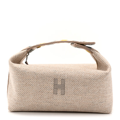 Hermes Wool Small Au Carre Bride-A-Brac Pouch Seigle 1 of 7
