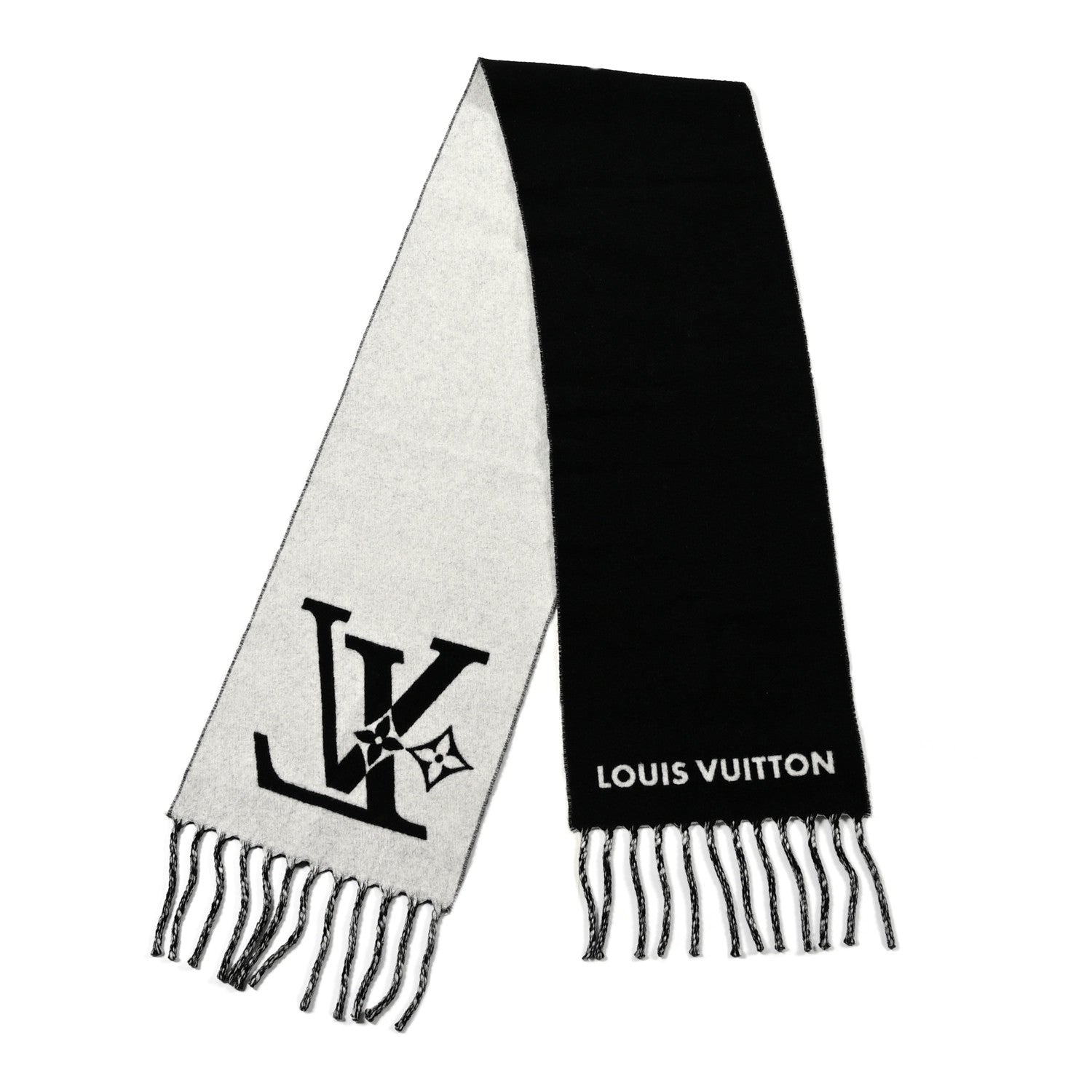 Louis Vuitton Cashmere Monogram Smash Scarf Black 3 of 4