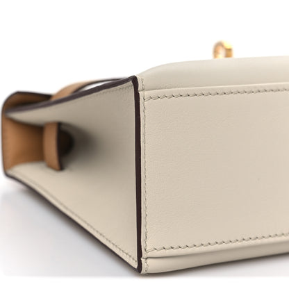 Hermes Swift Horseshoe Kelly Pochette Clutch Nata Biscuit 9 of 11