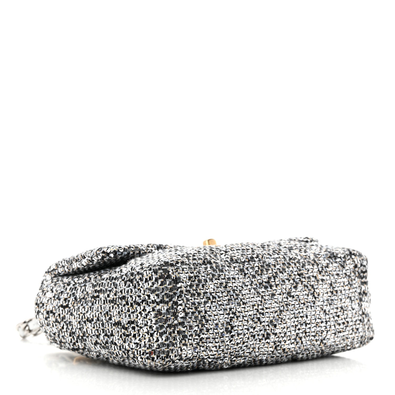 Chanel Sequin Quilted Medium Chanel 19 Flap Silver 4 of 10