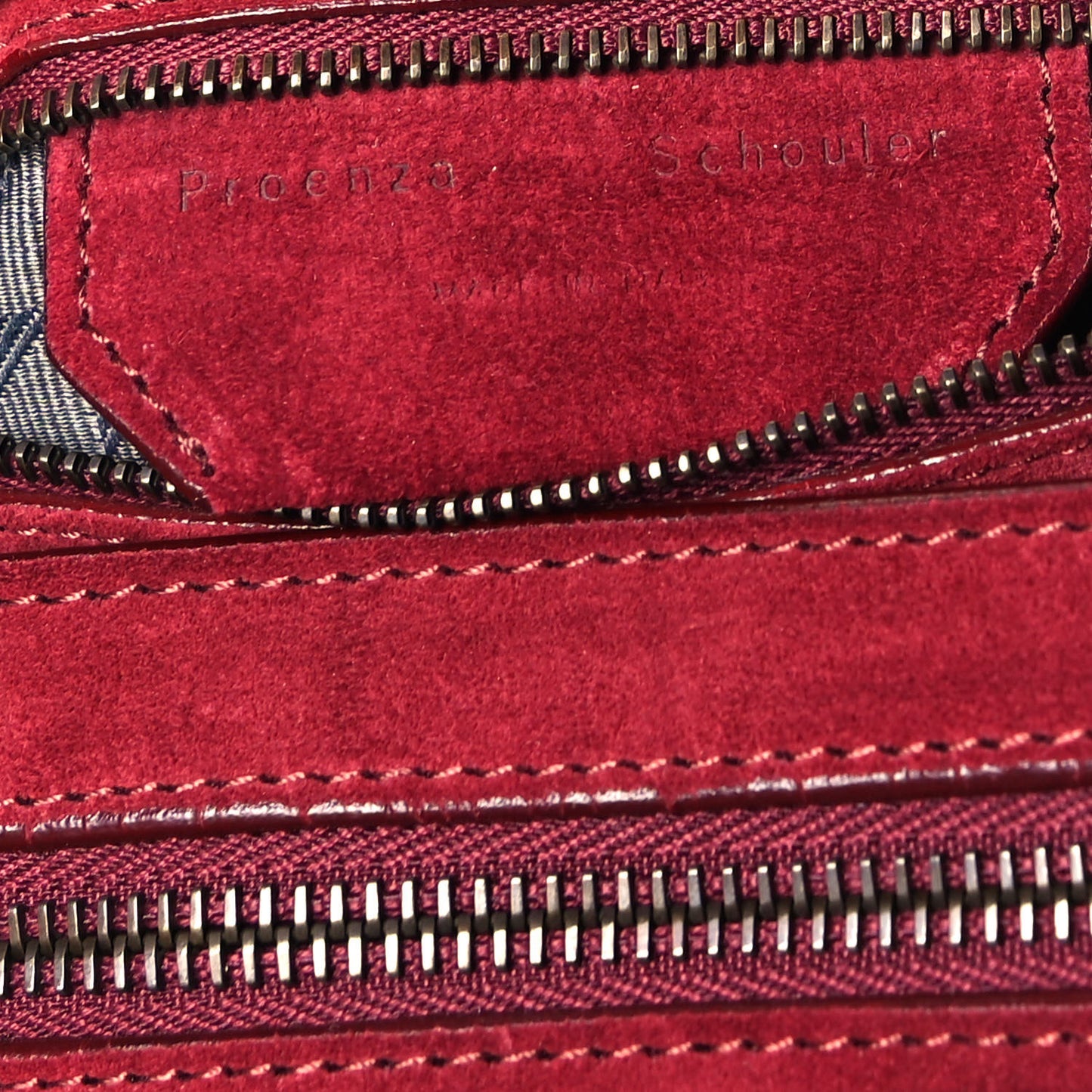 Suede Fringe Medium PS1 Satchel Red