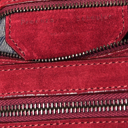 Proenza Schouler Suede Fringe Medium PS1 Satchel Red 6 of 7