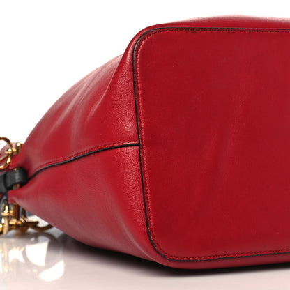 Fendi Vitello Grace F is Fendi Stamp Patch Perforated Small Mon Tresor Bucket Bag Fragola 8 of 9