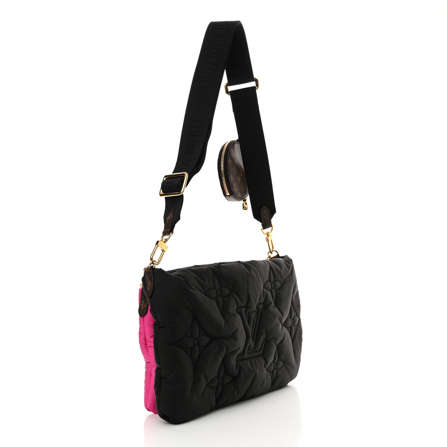 Louis Vuitton Econyl Monogram Pillow Maxi Multi Pochette Accessories Black Fuchsia 3 of 11