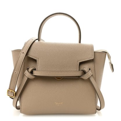 Celine Grained Calfskin Pico Belt Bag Light Taupe 1 of 10