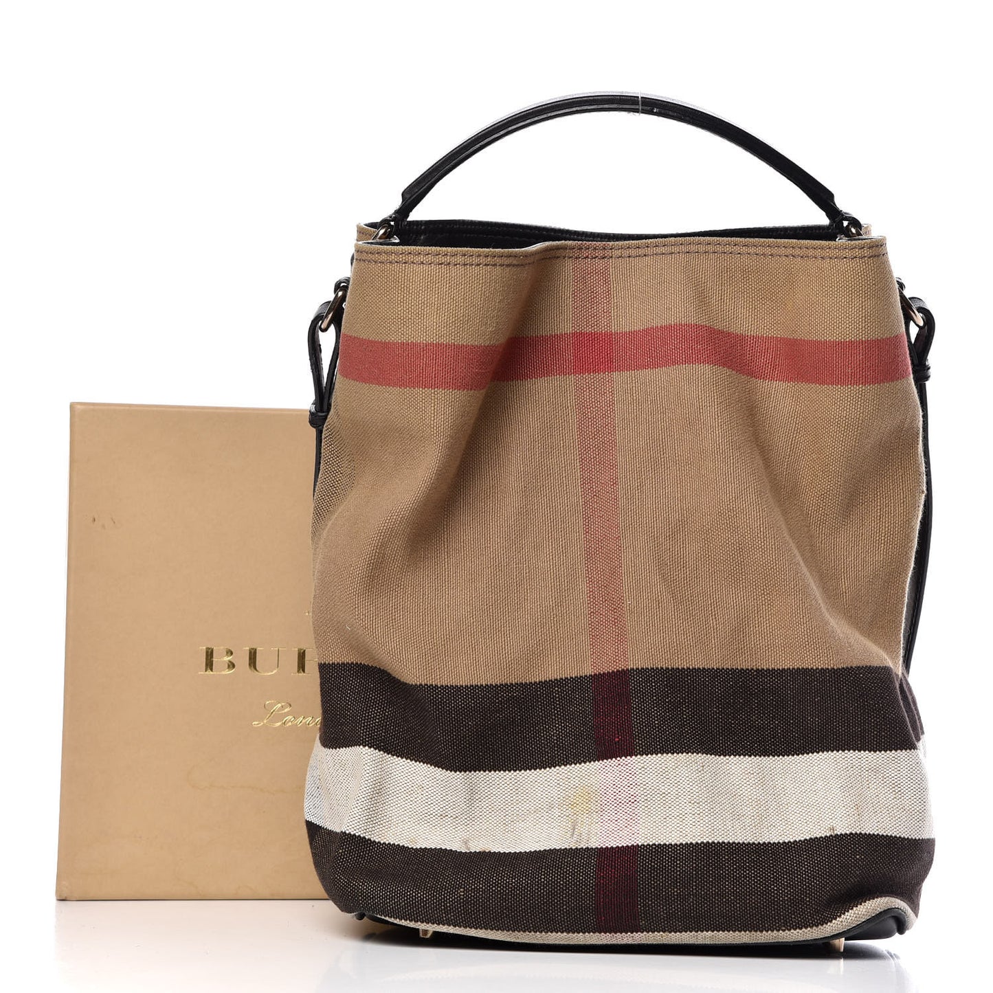 Canvas Mega Check Medium Ashby Hobo Black