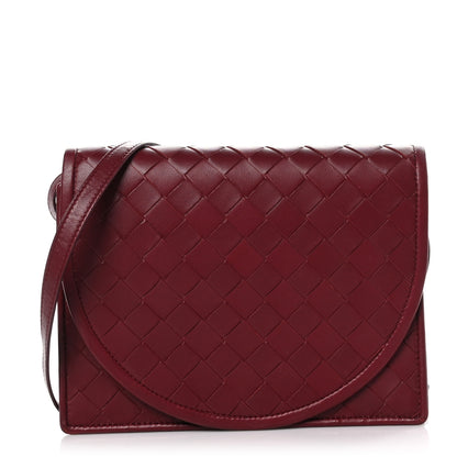 Bottega Veneta Nappa Intrecciato Flap Bag Burgundy 1 of 8