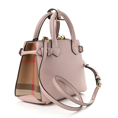 Burberry Grainy Calfskin House Check Baby Banner Tote Pale Orchid 3 of 10