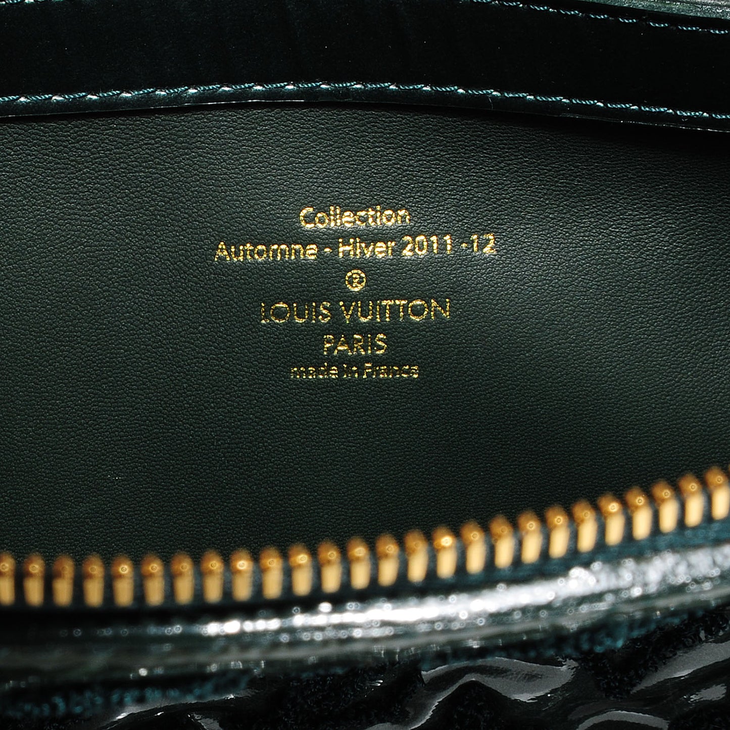 Patent Lambskin Fascination Lockit Vert Fonce