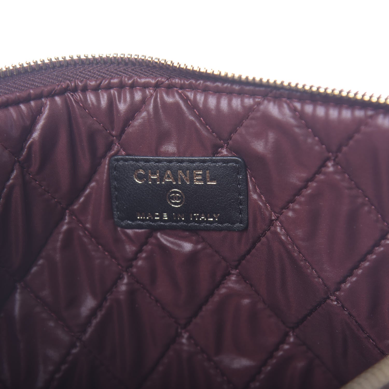 Chanel Lambskin Quilted Medium Cosmetic Case Black 6 of 13