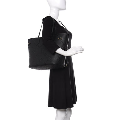 Louis Vuitton Empreinte Monogram Giant Neverfull MM Black 2 of 11