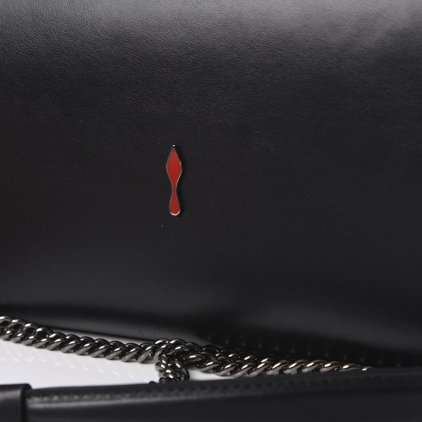Calfskin Patent Spikes Paloma Clutch Black