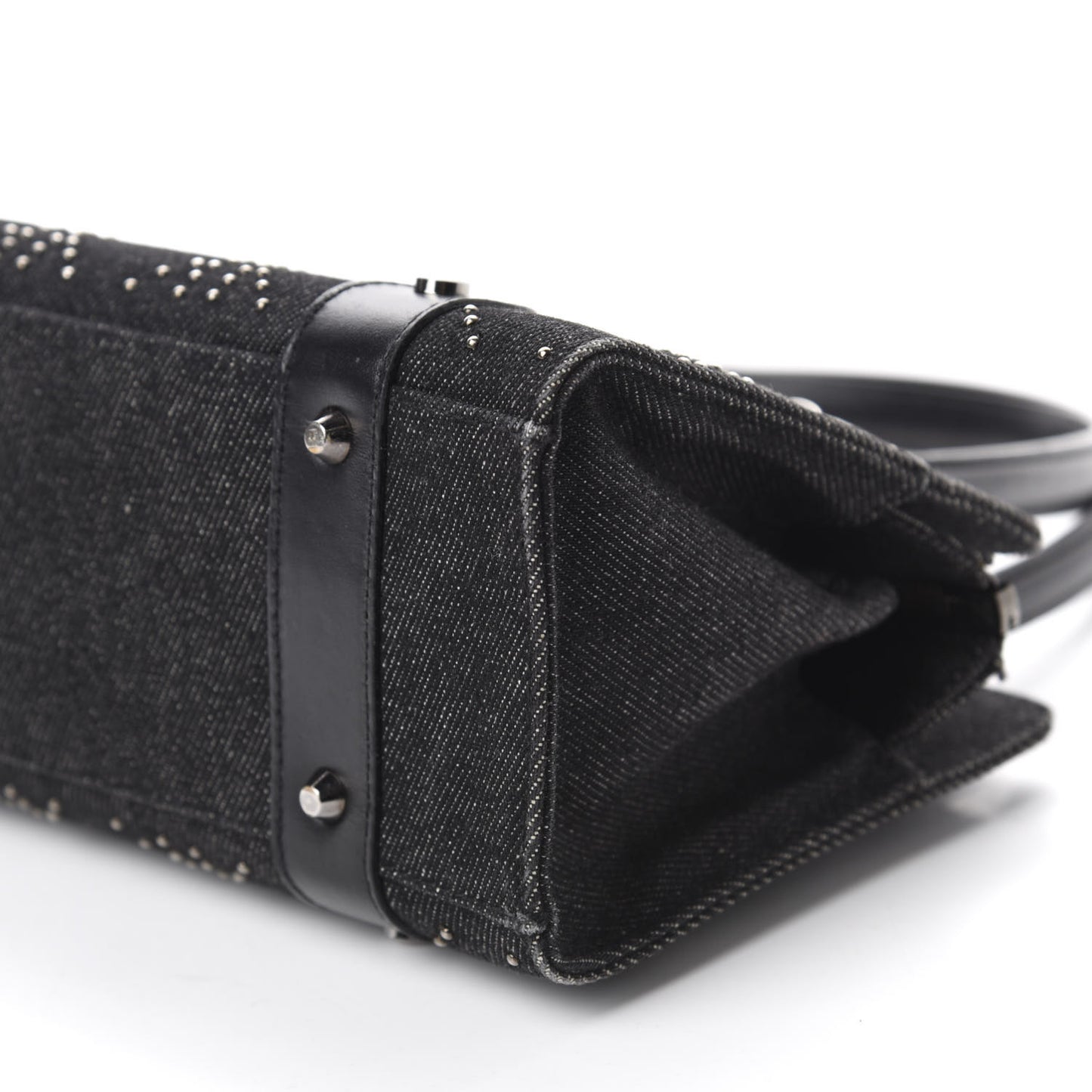 Denim Cannage Studded East West Lady Dior Black