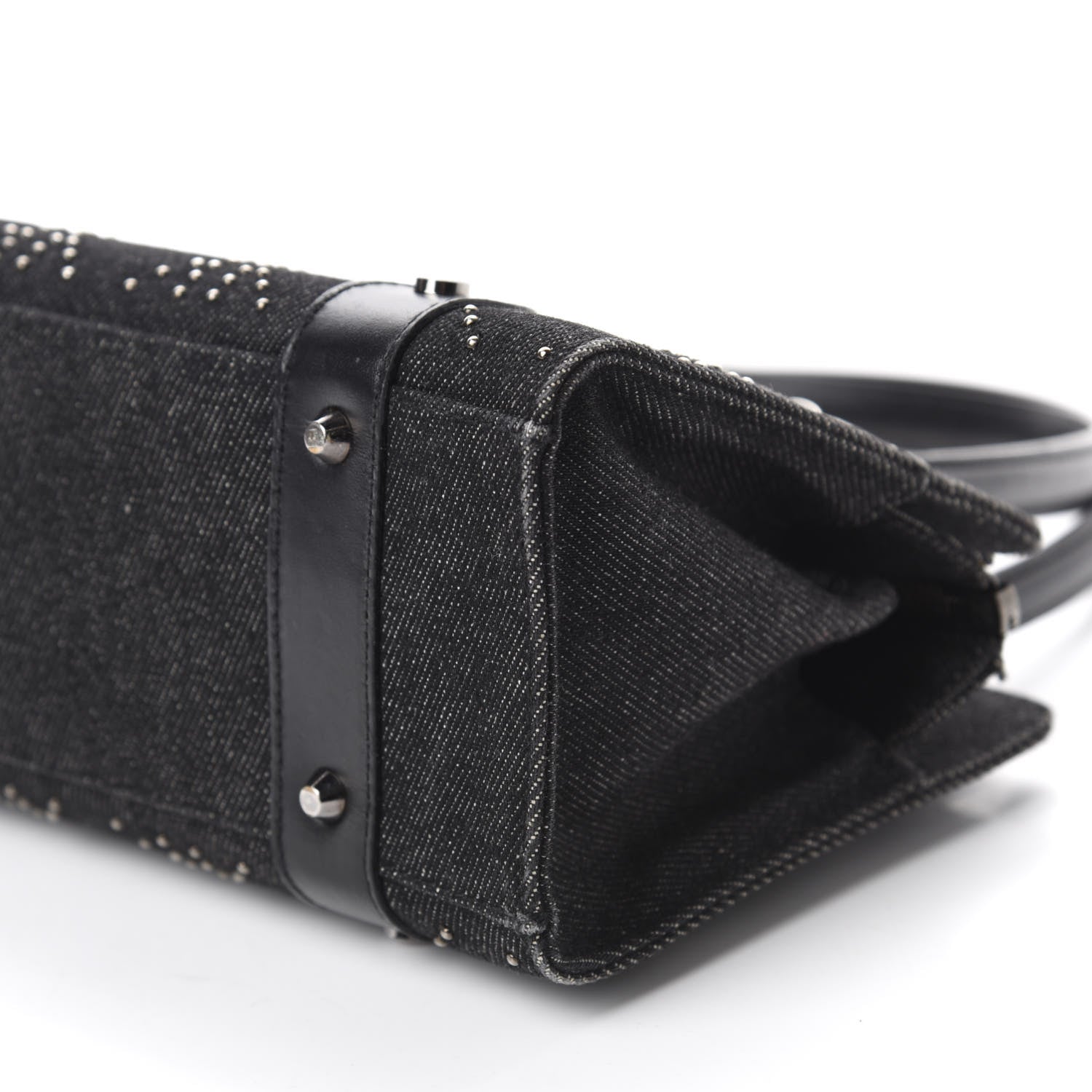 Christian Dior Denim Cannage Studded East West Lady Dior Black 7 of 10