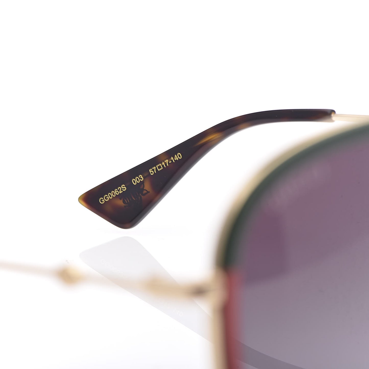 Web Aviator Sunglasses GG0062S Green Red