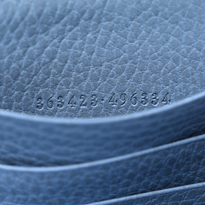 Gucci Monogram Dollar Calfskin Zip Around Wallet Beige Ebony Mineral Blue 7 of 8